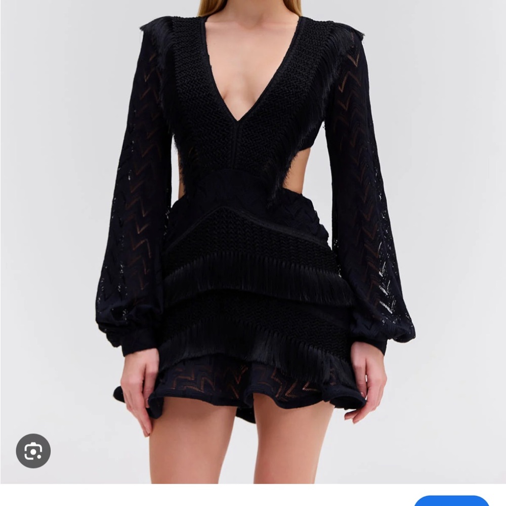 Pat Bo Fringe Cut Out Dress